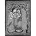 Buy Madhubani Radha Krishna Black And White Ethnic Handmade Mithila Painting